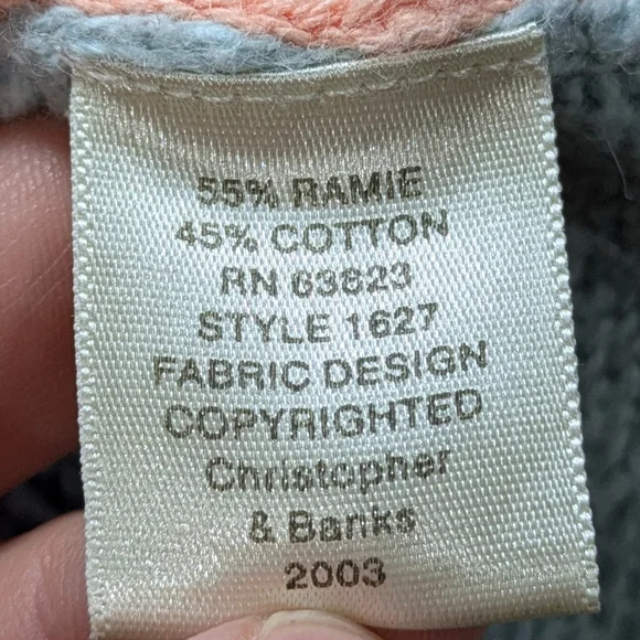 Vintage Christopher & Banks Colorful Abstract Zip Up Cardigan Sweater L - Picture 6 of 7